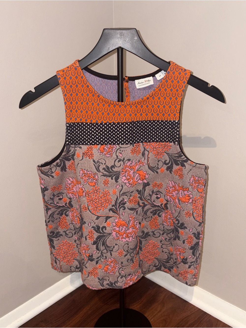 Meadow Rue by Anthropologie Poppy Jacquard Tank. XS
